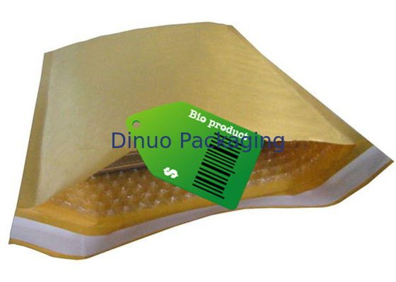 El sobre amarillo del plástico de burbujas del papel de Kraft, anuncio publicitario de la burbuja del #H de 235x330m m empaqueta