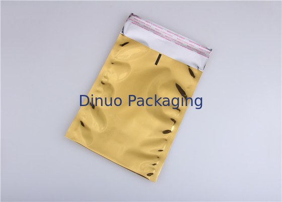 Bolsos que se puede volver a sellar del papel de aluminio del color oro, bolsita del papel de aluminio del acondicionamiento de los alimentos
