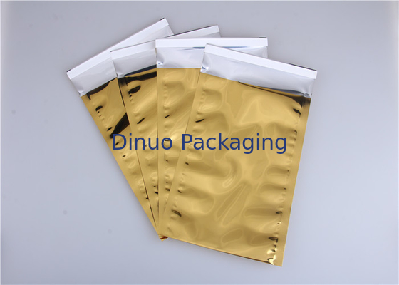 Bolsos que se puede volver a sellar del papel de aluminio del color oro, bolsita del papel de aluminio del acondicionamiento de los alimentos