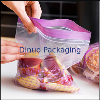 Las bolsas de plástico que se puede volver a sellar para el acondicionamiento de los alimentos, las bolsas de plástico impresas aduana ZipLock