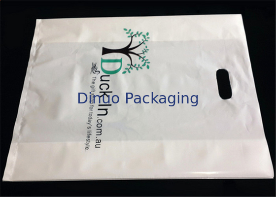 Bolsos materiales del envase de plástico de la ropa del LDPE con el logotipo de encargo de la manija impreso