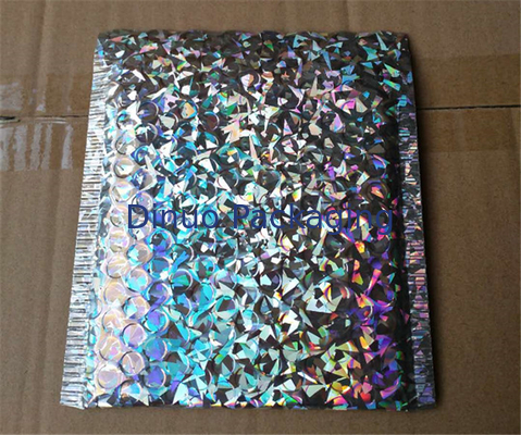 La burbuja olográfica reciclada envuelve los bolsos de envío decorativos autoadhesivos