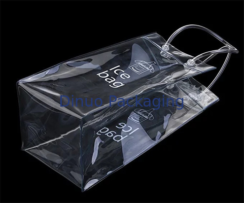 Bolsos de empaquetado del PVC de la manija de la secuencia de la seguridad, bolsos plásticos reutilizables del refrigerador de vino