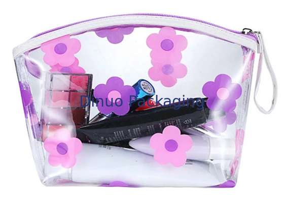 Bolso impreso aduana de la cremallera del Pvc de Coloreful, bolso cosmético del viaje de empaquetado