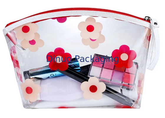 Bolso impreso aduana de la cremallera del Pvc de Coloreful, bolso cosmético del viaje de empaquetado