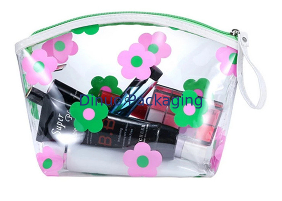 Bolso impreso aduana de la cremallera del Pvc de Coloreful, bolso cosmético del viaje de empaquetado