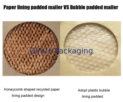 Kraft completamente biodegradable y abonable acanaló los sobres que alineaban el papel rellenado del panal