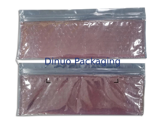 bolso de burbuja del PVC del grueso de 0.06-0.1m m/bolso plástico de la cremallera del anuncio publicitario reutilizable