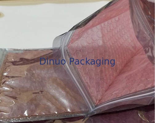 bolso de burbuja del PVC del grueso de 0.06-0.1m m/bolso plástico de la cremallera del anuncio publicitario reutilizable