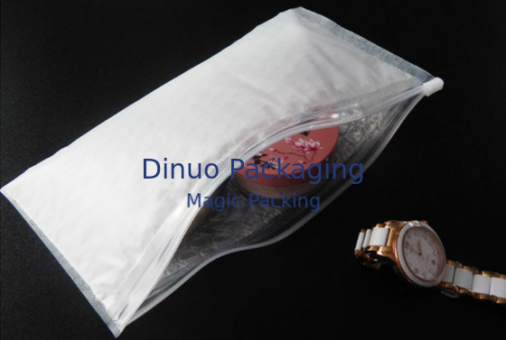 El PE transparente rellenado con la cremallera de la burbuja empaqueta tamaño modificado para requisitos particulares bolsillo que viaja de la joyería preciosa