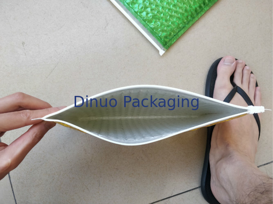 Bolsos de burbuja impermeables de la cremallera/anuncios publicitarios 300x250m m Ziplock olográficos brillantes metálicos de la burbuja de la hoja del verde