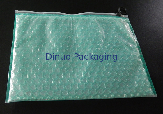 Bolsos de burbuja adhesivos fuertes de la cremallera del plástico transparente con la impresión de la lámina de cobre