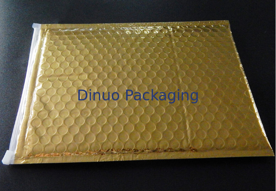 Protagonice la bolsa de plástico mate de empaquetado de la cremallera del bolso de burbuja del oro de la diapositiva de la cremallera para los regalos