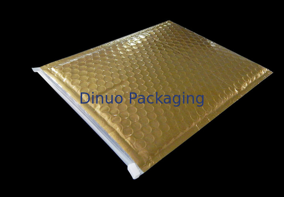 Protagonice la bolsa de plástico mate de empaquetado de la cremallera del bolso de burbuja del oro de la diapositiva de la cremallera para los regalos