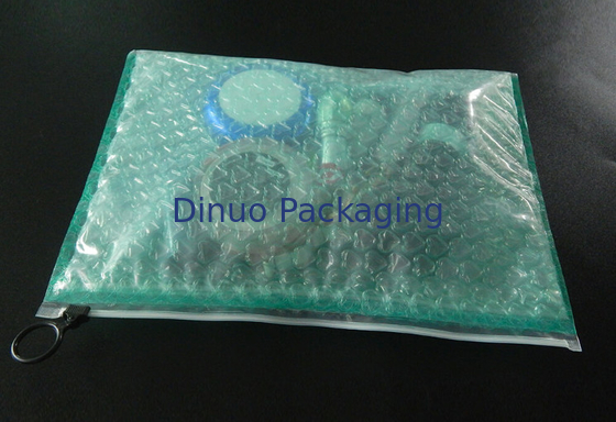 Bolsos de burbuja adhesivos fuertes de la cremallera del plástico transparente con la impresión de la lámina de cobre