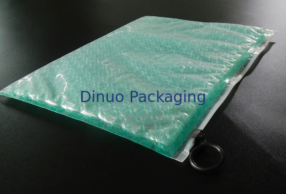 Bolsos de burbuja adhesivos fuertes de la cremallera del plástico transparente con la impresión de la lámina de cobre