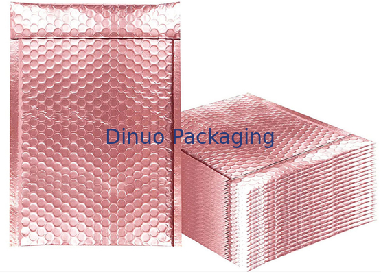 6 x 10 sobres acolchados impresos de encargo burbujean los bolsos del correo brillan hoja metálica