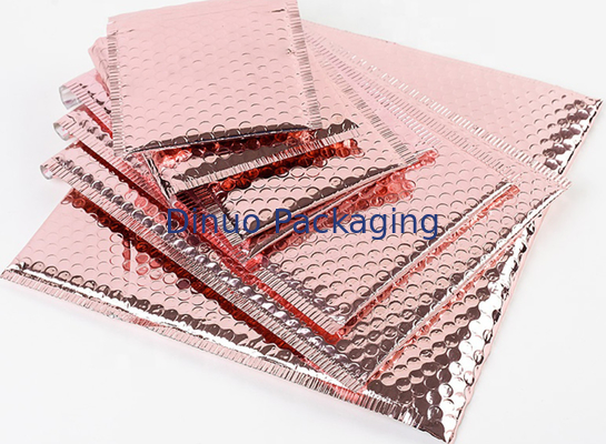 6 x 10 sobres acolchados impresos de encargo burbujean los bolsos del correo brillan hoja metálica