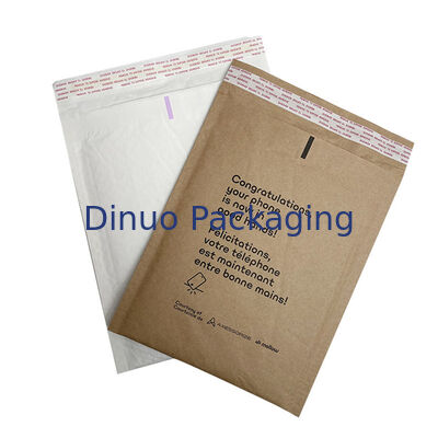 Biodegradable Eco Doble Capas Ampliado Envase Marrón de pana de miel Bolsas de envío de papel Kraft Bolboreta de correo compostable