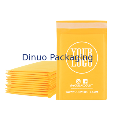 Mailer de burbujas Kraft ligeras que incorporan materiales internos de polietileno de baja densidad y logotipo personalizado para el embalaje