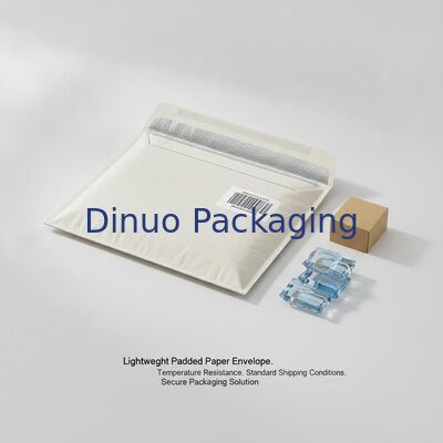 Sobre de papel acolchado ligero, resistencia a la temperatura, condiciones de envío estándar, solución de embalaje seguro